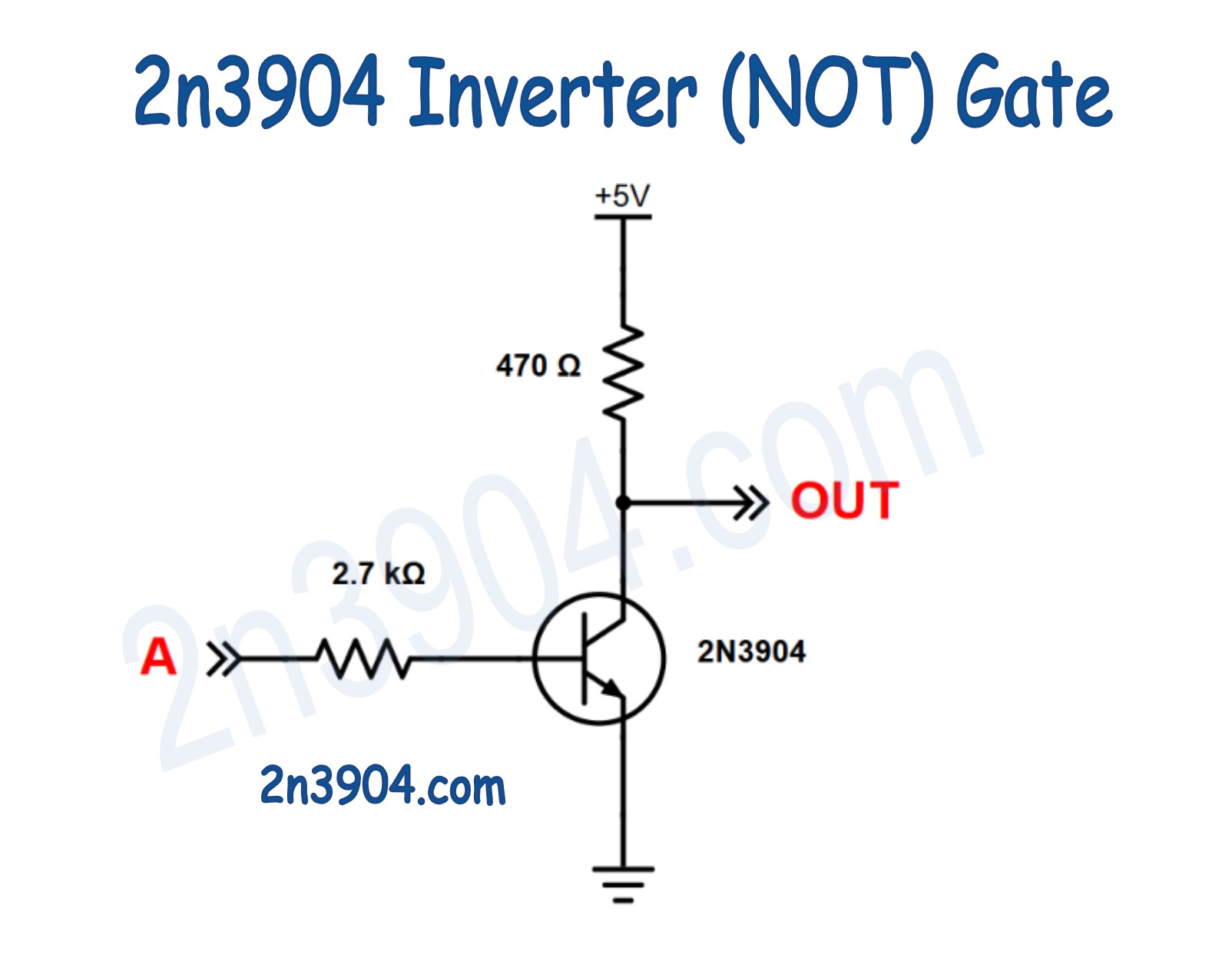2N3904 transistor inverter schematic